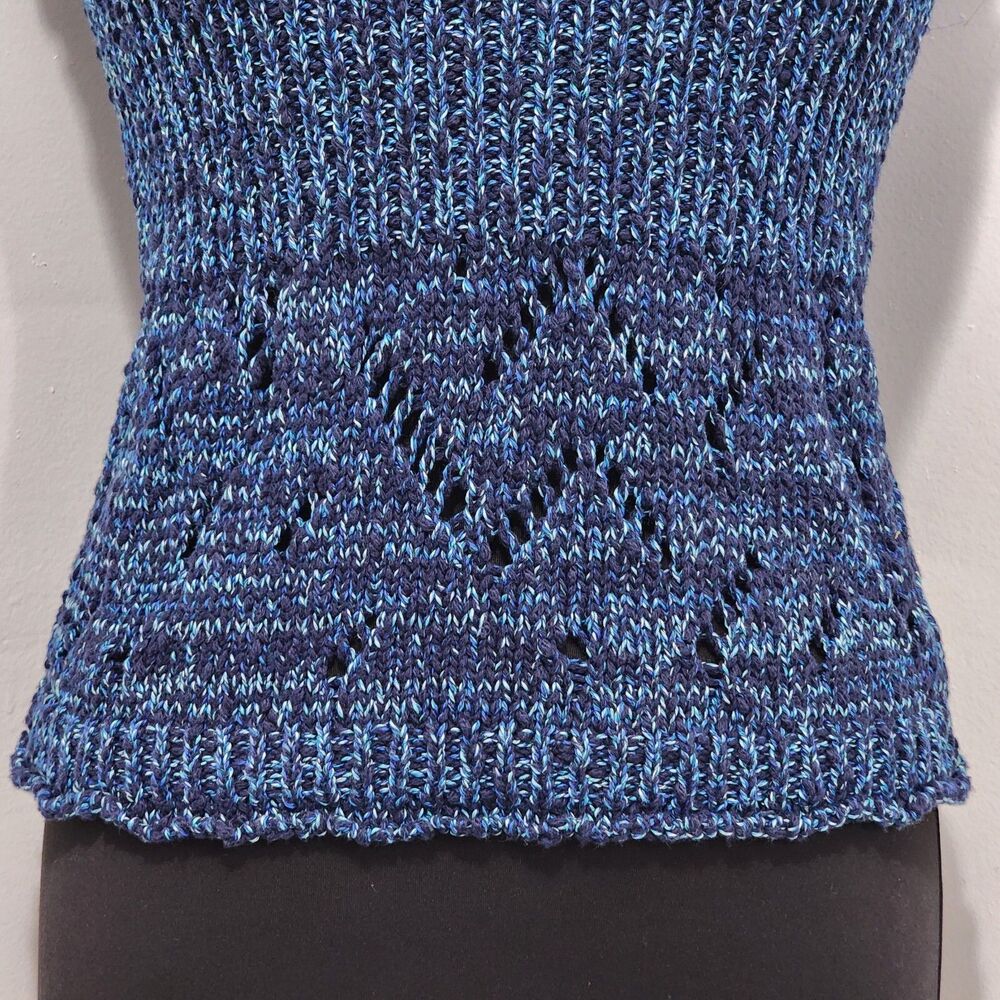 Anthropologie Pilcro Stitched Sleeveless Knit Sweater Tank Navy Blue NWT Size M - Picture 10 of 16